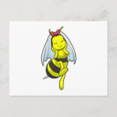 Baas als Bride op bruiloft met Veil Briefkaart (Voorkant)