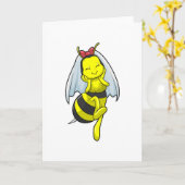 Baas als Bride op bruiloft met Veil Kaart (Gele Bloem)