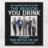 Baas Appreciation Foto REDENEN U DRINK Wine La Wijn Etiket (Enkel label)