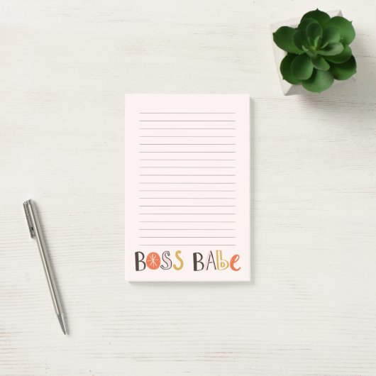Baas Babe Custom Magnetic Notitieblok Post-it® Notes (Kantoor)
