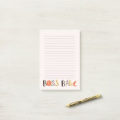 Baas Babe Custom Magnetic Notitieblok Post-it® Notes (Op bureau)