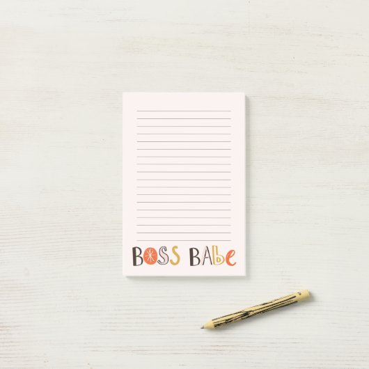 Baas Babe Custom Magnetic Notitieblok Post-it® Notes (Op bureau)