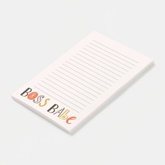 Baas Babe Custom Magnetic Notitieblok Post-it® Notes (Schuin)