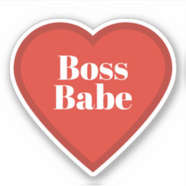 Baas Babe Hart Sticker - Herkenbare Mood Sticker