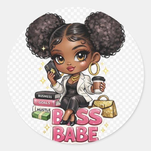 baas babe sticker (Voorkant)
