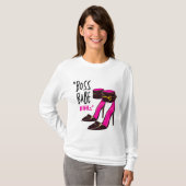 baas baby in hoge hakken t-shirt (Voorkant volledig)