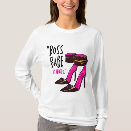 baas baby in hoge hakken t-shirt (Voorkant)