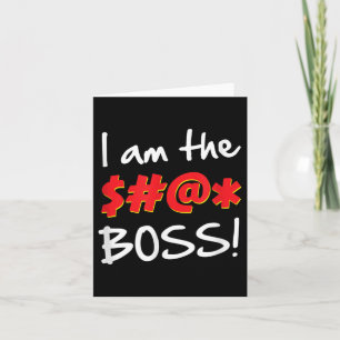 Baas, bazen Humor Quote Graphic Gag Gift Kaart