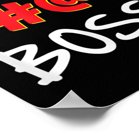 Baas, bazen Humor Quote Graphic Gag Gift Poster (Hoek)