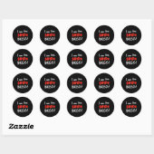 Baas, bazen Humor Quote Graphic Gag Gift Ronde Sticker (Vel)
