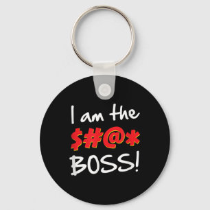 Baas, bazen Humor Quote Graphic Gag Gift Sleutelhanger