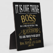 Baas BEDANKT JULLIE "geweldige baas" Fotoplaat (Zijkant)