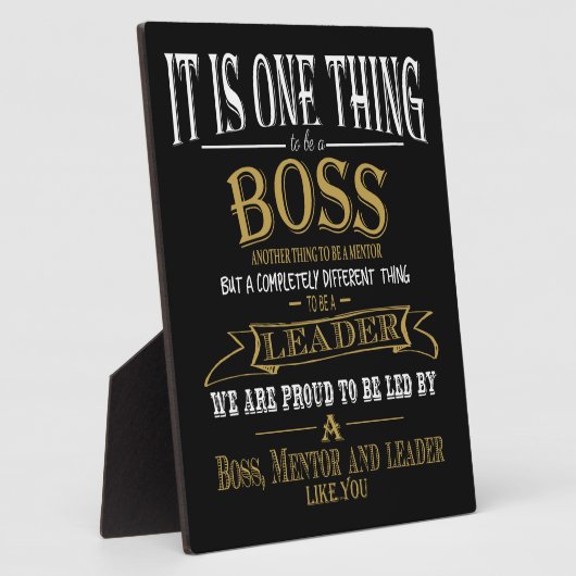 Baas BEDANKT JULLIE "geweldige baas" Fotoplaat (Zijkant)