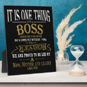 Baas BEDANKT JULLIE "geweldige baas" Fotoplaat (Zijkant)