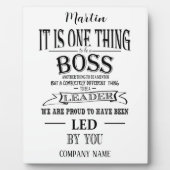 Baas BEDANKT JULLIE "geweldige baas" Fotoplaat (Voorkant)