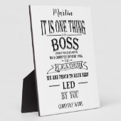 Baas BEDANKT JULLIE "geweldige baas" Fotoplaat (Zijkant)