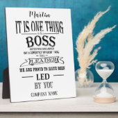 Baas BEDANKT JULLIE "geweldige baas" Fotoplaat (Zijkant)