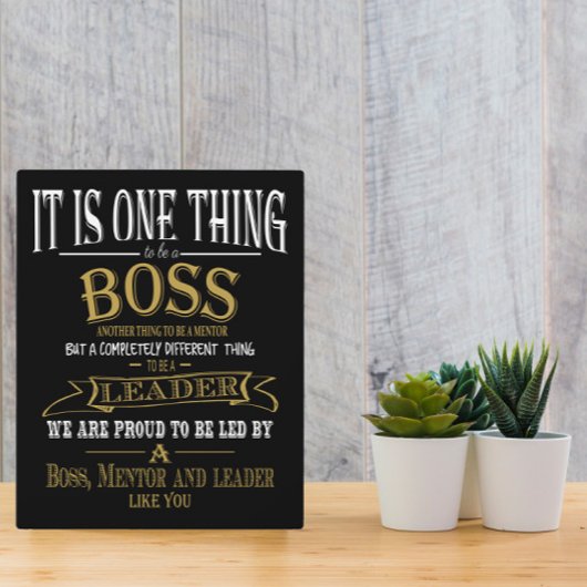 Baas BEDANKT MENTOR LEADER geweldige baas Fotoplaat