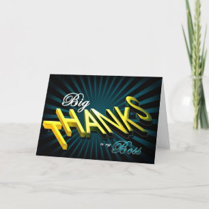 Baas Big Bedankt Bedankt ster-ontploffing dankbaar Feestdagen Kaart