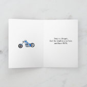 Baas Birthday Motorbike Kaart (Binnen)