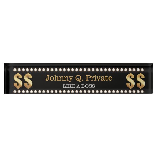 Baas Bling VIP Naambordje (Voorkant)