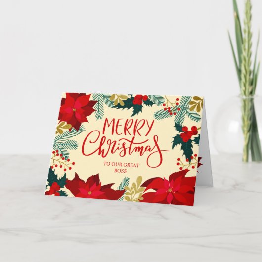 Baas Bloem en Hulst Prettig Kerstfeest Kaart (Voorkant)