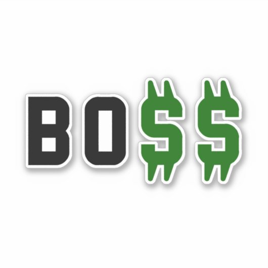 Baas, Bo$ Sticker (Voorkant)
