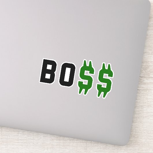 Baas, Bo$ Sticker (Detail)