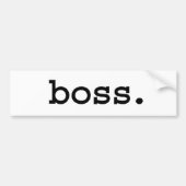 baas. bumpersticker (Voorkant)