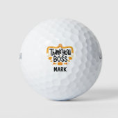 Baas Dag met Naam dank u Golfballen (Voorkant)
