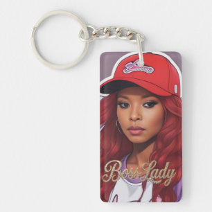 Baas Dame Acryl Sleutelhanger