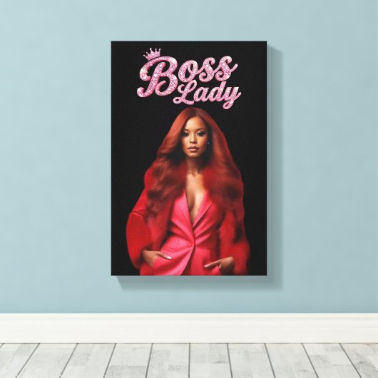 Baas Dame Canvas Print (Insitu (Houten vloer))