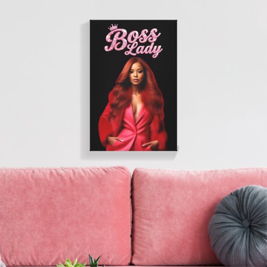 Baas Dame Canvas Print (Insitu (Woonkamer))