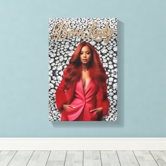 Baas Dame Canvas Print (Insitu (Houten vloer))