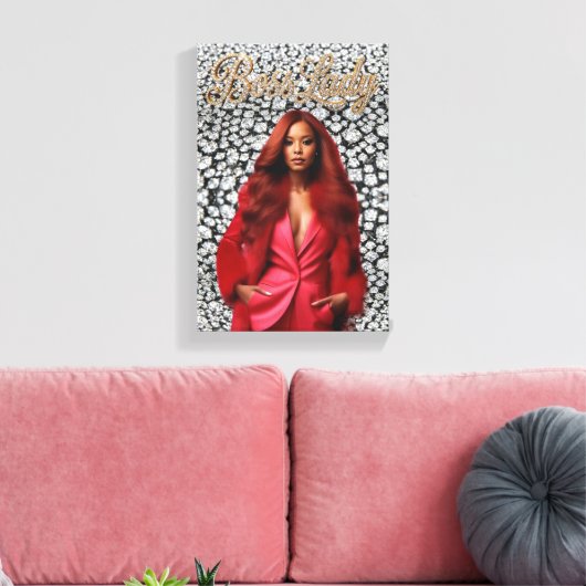 Baas Dame Canvas Print (Insitu (Woonkamer))