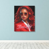 Baas Dame Canvas Print (Insitu (Houten vloer))