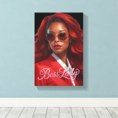 Baas Dame Canvas Print (Insitu (Houten vloer))