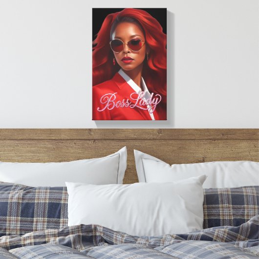 Baas Dame Canvas Print (Insitu (Slaapkamer))