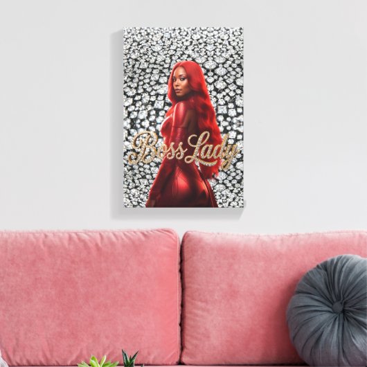 Baas Dame Canvas Print (Insitu (Woonkamer))