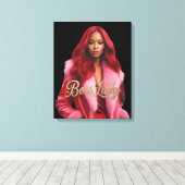 Baas Dame Canvas Print (Insitu (Houten vloer))