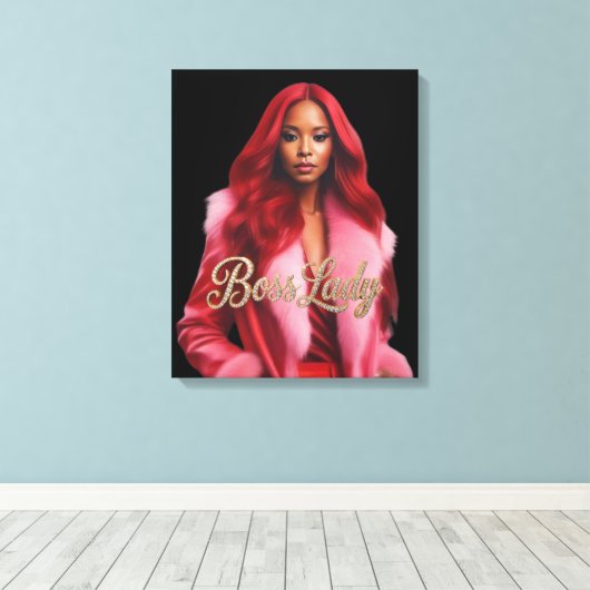 Baas Dame Canvas Print (Insitu (Houten vloer))