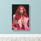 Baas Dame Canvas Print (Insitu (Houten vloer))