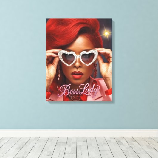Baas Dame Canvas Print (Insitu (Houten vloer))