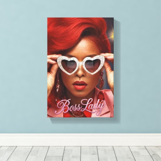 Baas Dame Canvas Print (Insitu (Houten vloer))