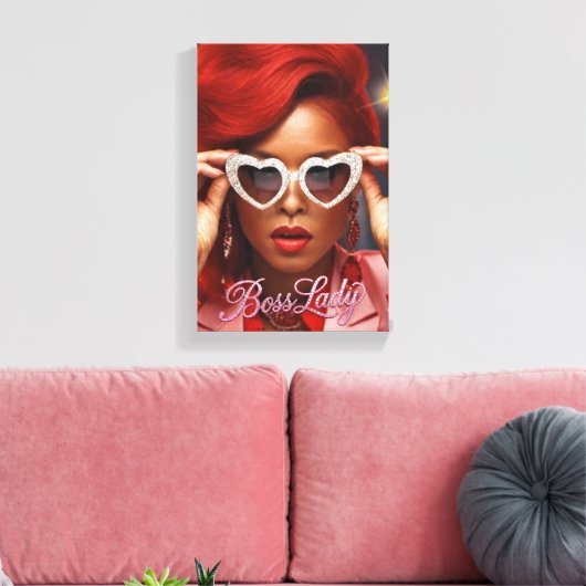 Baas Dame Canvas Print (Insitu (Woonkamer))