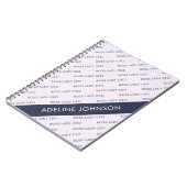 Baas Dame CEO Tekstpatroon op Bleek Mauve Notitieboek (Linkerzijde)