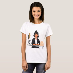Baas Dame CEO Vrouw Stad Silhouet T-Shirt Empowerm