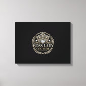 Baas Dame Diamanten Uitgerekte Canvas Print (Voorkant)