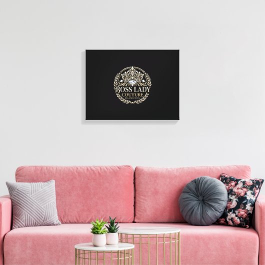 Baas Dame Diamanten Uitgerekte Canvas Print (Insitu (Woonkamer))