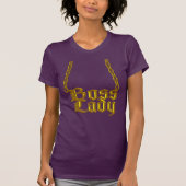 Baas Dame Fancy Faux Gold Chain T-shirt (Voorkant)